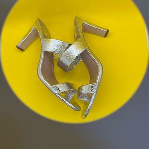 Dolce Vita heels sz.10 like new, wore 1x mane made silver snake print me…